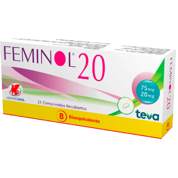 Product image of Feminol 20 x 21 comprimidos