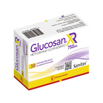 Product image of Glucosan-Xr 750 Mg 30 Comprimidos Recubiertos Lib.Prolongada