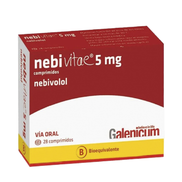 Product image of NEBIVITAE 5 MG 28 COMPRIMIDOS [BE] (NEBIVOLOL)