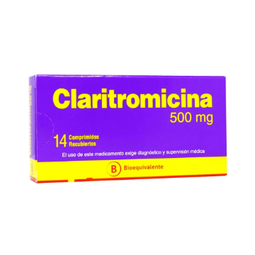 Product image of Claritromicina 500 mg x 14 comprimidos recubiertos