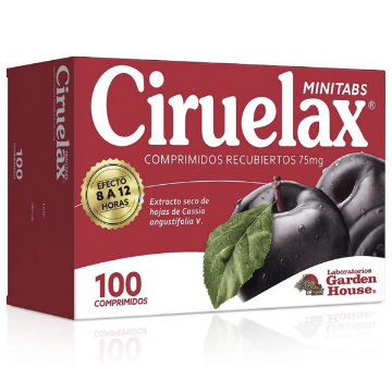 Product image of Ciruelax Mini Tabs 75 mg x 100 comprimidos recubiertos