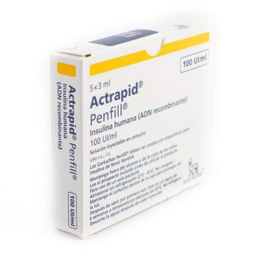 Product image of INSUL. ACTRAPID HM PENFILL 3ML X 5 UNID.