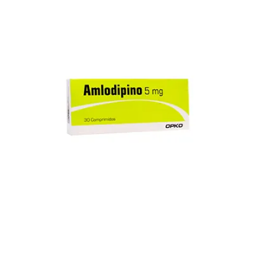 Product image of Amlodipino 5 mg x 30 comprimidos recubiertos