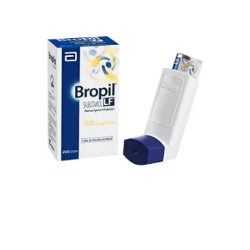 Product image of Bropil LF inhalación bucal 100 mcg x 200 dosis