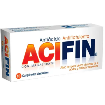 Product image of Acifin x 10 comprimidos masticables