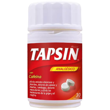 Product image of Tapsin con cafeína analgésico rojo x 30 comprimidos