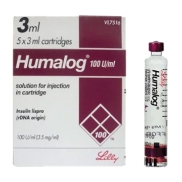 Product image of INSUL. HUMALOG 100 U/ML CART.3ML X 5 UNID.