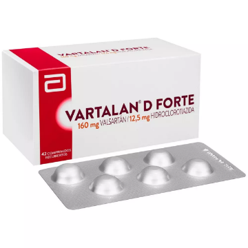 Product image of VARTALAN-D FORTE [160/12,5] MG 42 COMPRIMIDOS RECUBIERTOS (VALSARTAN+HCT)