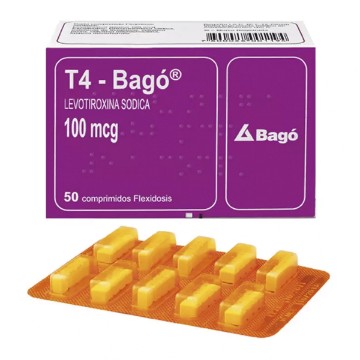 Product image of T4-BAGO 100 MCG 50 COMPRIMIDOS [BE] (LEVOTIROXINA)