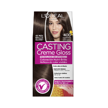 Product image of Casting creme gloss 400 castaño natural coloración nutri brillo sin amoniaco x 1 unidad