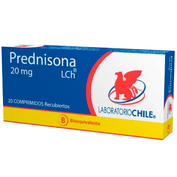 Product image of Prednisona 20 mg x 20 comprimidos recubiertos