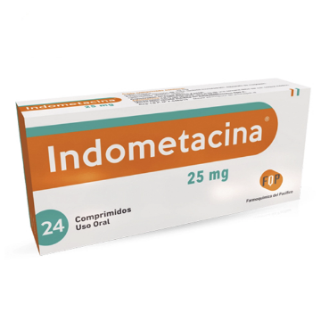 Product image of INDOMETACINA 25 MG 24 COMPRIMIDOS