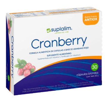 Product image of Cranberry vitamina C y E x 30 cápsulas