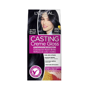 Product image of Casting creme gloss 210 negro azulado coloración nutri brillo sin amoniaco x 1 unidad