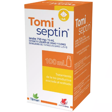 Product image of TOMISEPTIN 750 MG/5ML JARABE 100 ML (EXTRACTO LIQUIDO DE TOMILLO)