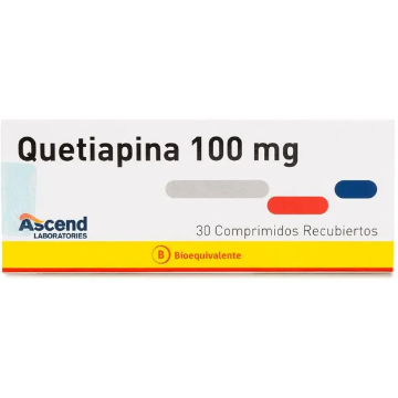 Product image of Quetiapina 100mg x 30 comprimidos recubiertos