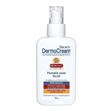 Product image of SIMONDS DERMOCREAM SPRAY SPF50 UVB/UVA HIDRATANTE PANTALLA SOLAR FACIAL 120 ML