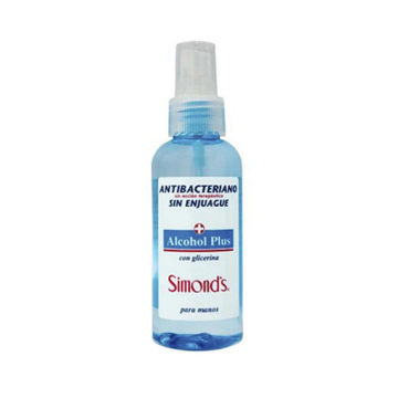 Product image of SIMONDS ALCOHOL PLUS HIDRAT. GLICERINA ANTIBACTERIAL SPRAY S/ENJUEGUE 130ML