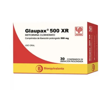 Product image of Glaupax XR 500 mg x 30 comprimidos de liberación prolongada