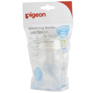 Product image of PIGEON BIBERON CON CUCHARA 120 ML 6M+