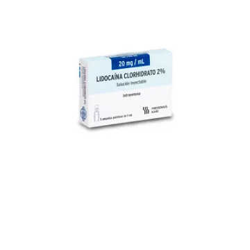 Product image of Lidocaina Clorhidrato 2 % solución inyectable 5 ml x 5 unidades