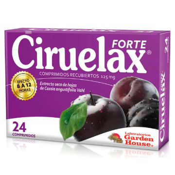 Product image of Ciruelax forte 125 mg x 24 comprimidos