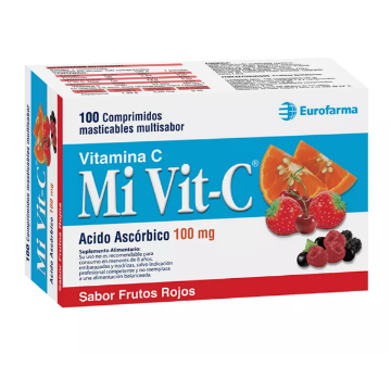 Product image of MI VIT C 100 MG X 100 COMPRIMIDOS FRUTOS ROJOS (VITC)