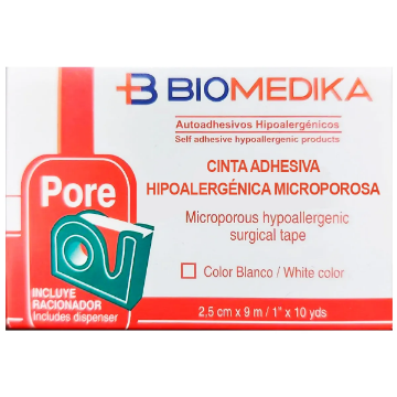 Product image of Biomedika tela adhesiva papel micro 2,5 cm x 9 m x 1 unidad