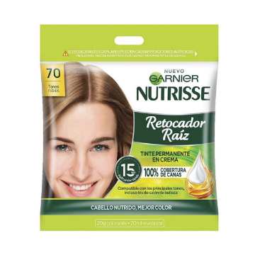 Product image of GARNIER NUTRISSE RETOCADOR RAIZ PERMANENTE 7.0 RUBIO CREMA 10 G.