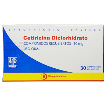 Product image of Cetirizina 10 mg x 30 comprimidos recubiertos