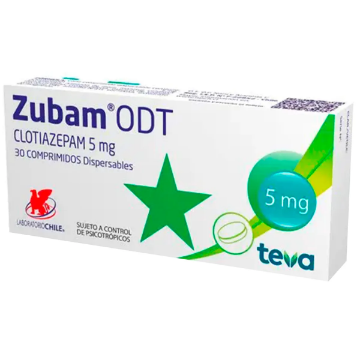 Product image of Zubam ODT 5 mg x 30 comprimidos dispersables