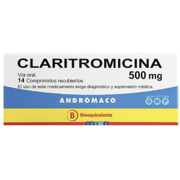 Product image of Claritromicina 500 mg x 14 comprimidos