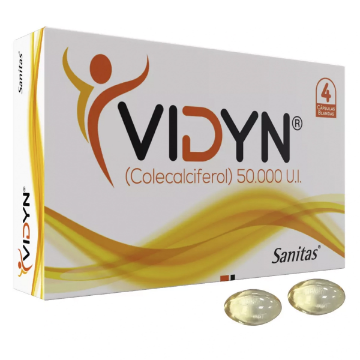 Product image of VIDYN 50.000 U.I. 4 CAPSULAS BLANDAS (COLECALCIFEROL)