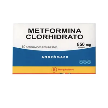 Product image of Metformina 850 mg x 60 comprimidos recubiertos