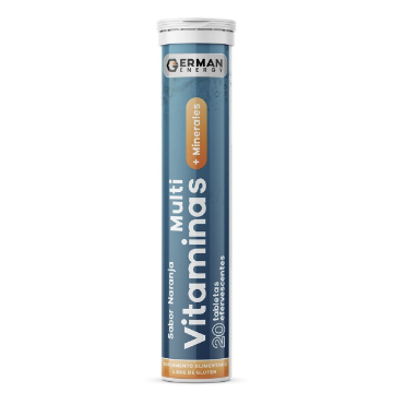 Product image of MULTIVITAMINAS+MINERALES GERMAN ENERGY 20 TAB EFERV SAB NARANJA LIBRE DE GLUTEN