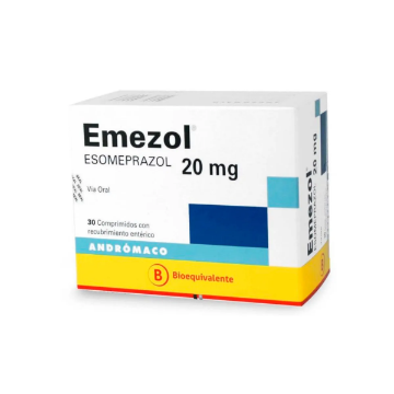 Product image of Emezol 20 mg x 30 comprimidos con recubrimiento enterico