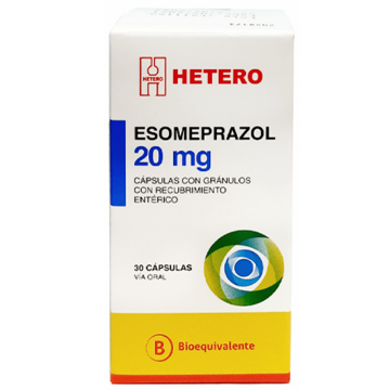 Product image of Esomeprazol 20 mg x 30 cápsulas con ranulos recubrimiento enterico