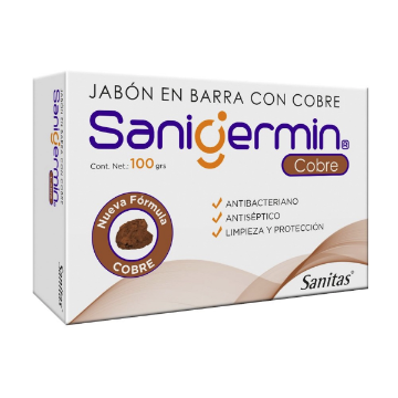 Product image of SANIGERMIN COBRE 0,2% JABON BARRA 100 G.