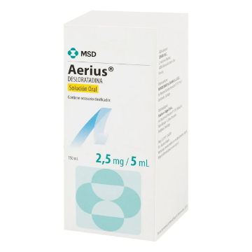 Product image of AERIUS 2.5MG / 5ML SOL. ORAL FCO X 150 ML