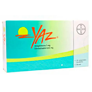 Product image of Yaz x 28 comprimidos recubiertos