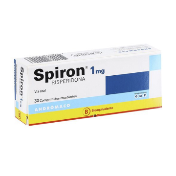 Product image of SPIRON 1 MG 30 COMPRIMIDOS RECUBIERTOS [BE] (RISPERIDONA)