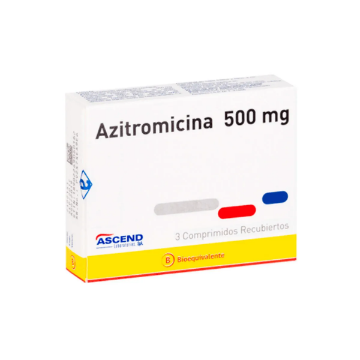 Product image of Azitromicina 500 mg x 3 comprimidos recubiertos