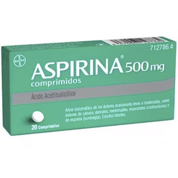 Product image of Aspirina 500 mg x 20 comprimidos