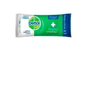 Product image of Dettol jabón en barra flowpack original 80 g x 3 unidades