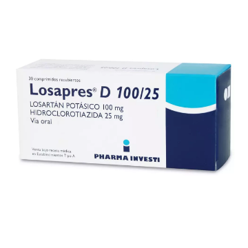 Product image of Losapres-D 100/25 Mg 30 Comprimidos Recubiertos