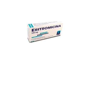 Product image of Eritromicina 500 mg x 8 comprimidos recubiertos