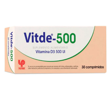 Product image of Vitde 500 U.I x 30 comprimidos