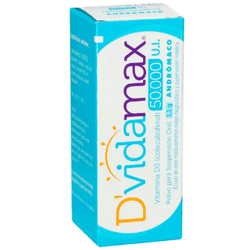 Product image of DVida Max polvo para suspensión oral 50.000 U.I x 1 sobre