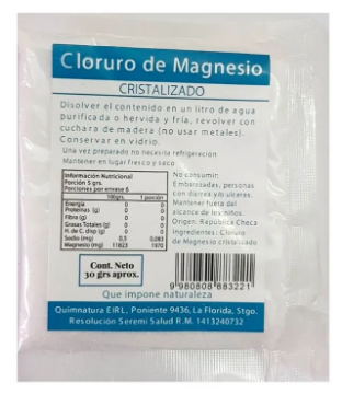 Product image of Cloruro de magnesio 30 g x 25 sobres