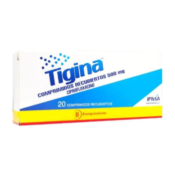 Product image of Tigina 500 mg x 20 comprimidos recubiertos